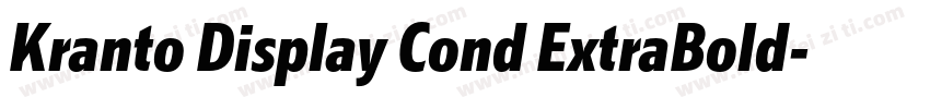 Kranto Display Cond ExtraBold字体转换